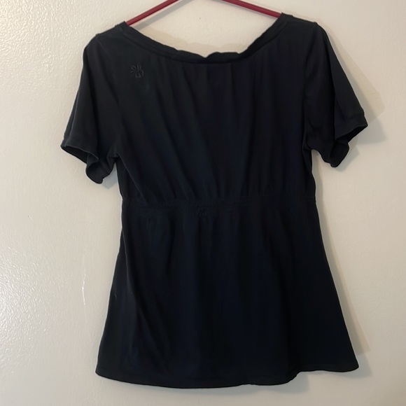 Outlooks large black blouse 100% cotton two front lower pockets - Picture 4 of 6